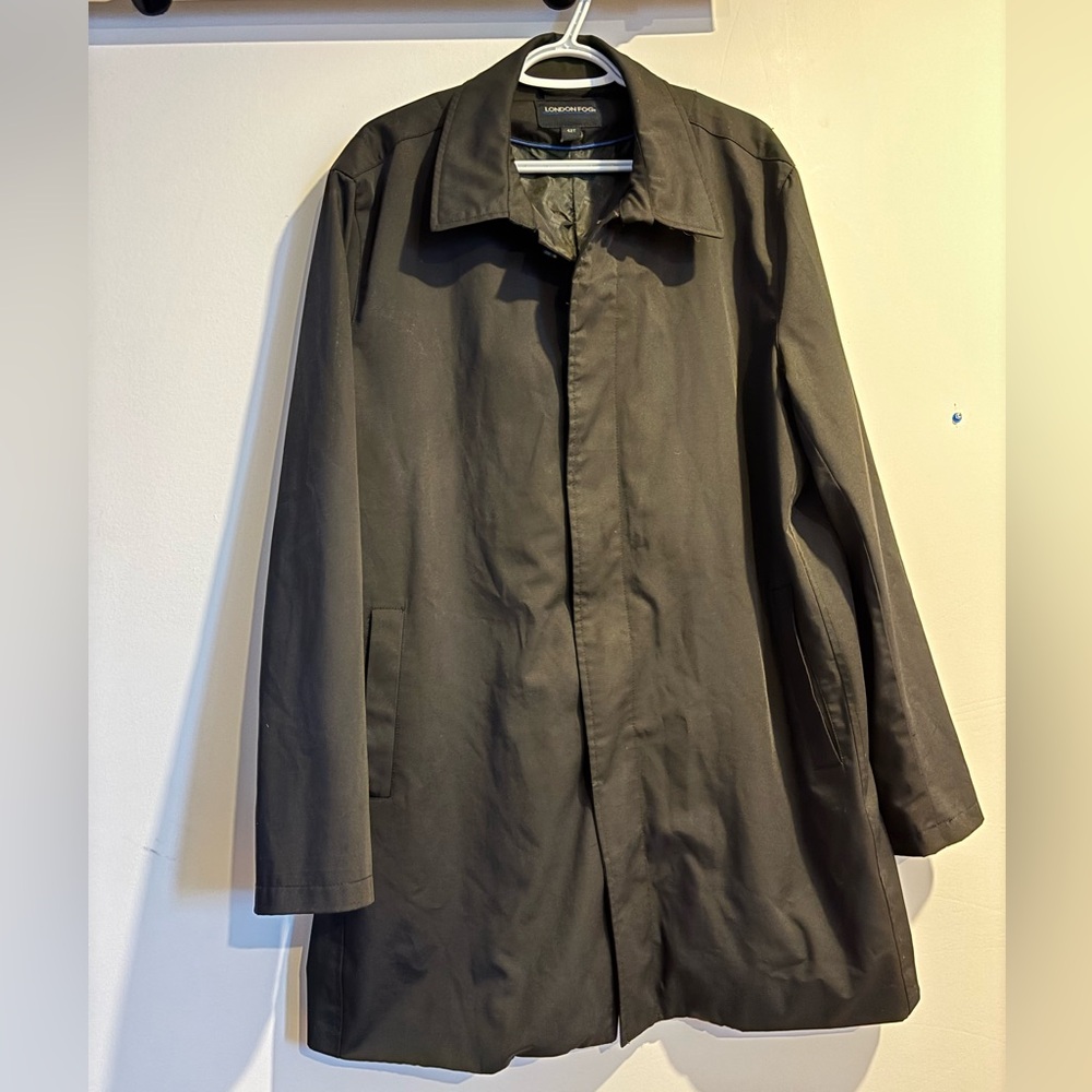 London Fog Men's Black Trench Coat